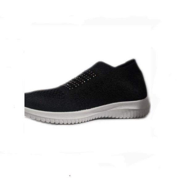 Walky Women Comfortable Sock Slip On Black Sneaker - Picture 7 of 8